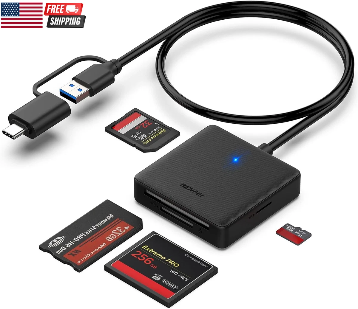 SD SDHC SDXC a Cf Card Adattatore Compatto Flash Tipo I Scheda