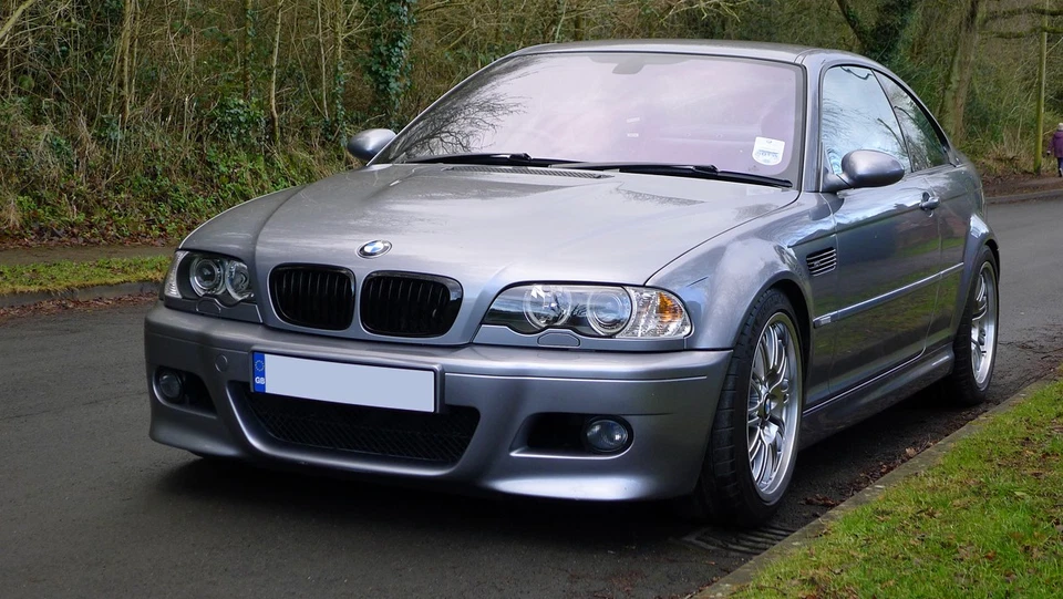 Fit 1999-2003 BMW 3-Series 2D Coupe E46 M3 Front Bumper Grill Gloss Black Grille - Image 2 of 3