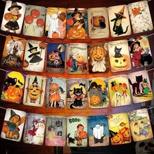 Maitys 4 Pieces Vintage Halloween Decorations Banner Multicolor 