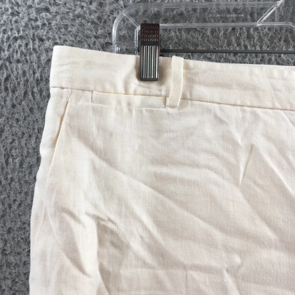 Lauren Ralph Lauren Andover Trouser Wide-Leg Pants Womens 14 Cream High Rise Zip - Image 3 of 4