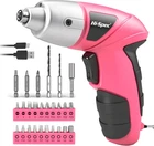 Hi-Spec Small Electric Screwdriver, Mini Drill Set, Rechargeable 3.6V Cordless S