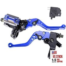 Universal Motorcycle 7/8" 22mm Handlebar Brake Master Cylinder Clutch Blue