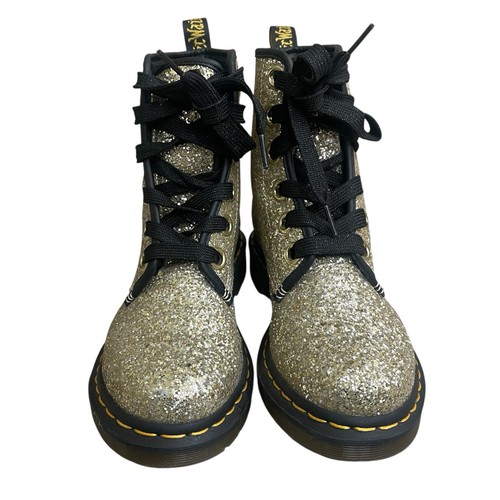 Dr Martens 1460 Farrah Glitter Boots Women’s Size 6 Gold Combat Docs NWOB - Bild 2 von 14