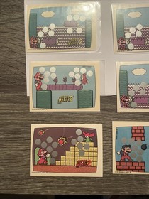 1989 Topps X 6 Super Mario Bros 2 Card NES Vintage Nintendo Rare