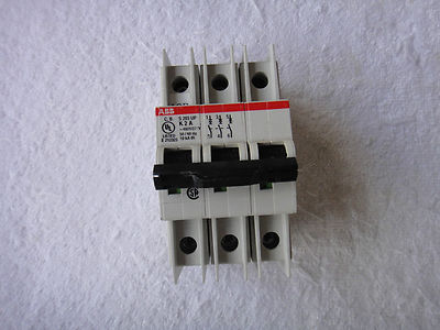 ABB 2 Amp 3 Pole Circuit Breaker      S203UPK2A