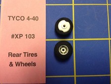 Tyco 440X2 Rear Tires and Wheels Ho Slot car HXP103 Mid America Raceway