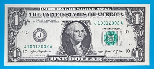 October 31, 2002 : J 10312002 A BIRTHDAY NOTE $1 One Dollar Bill *UNC* - Picture 2 of 3
