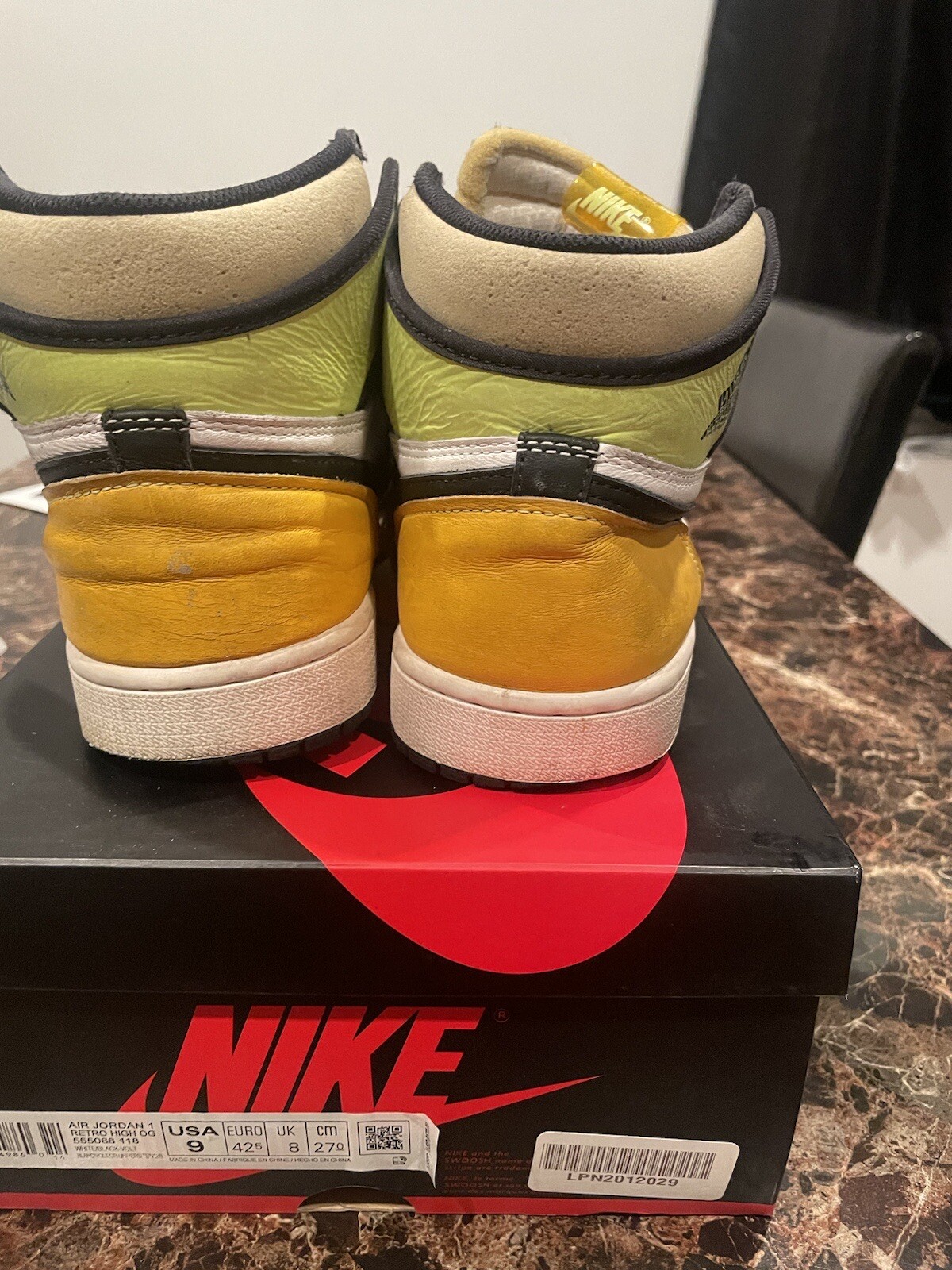 Size 9 Jordan 1 Retro High OG Volt beaters 194501149860 eBay