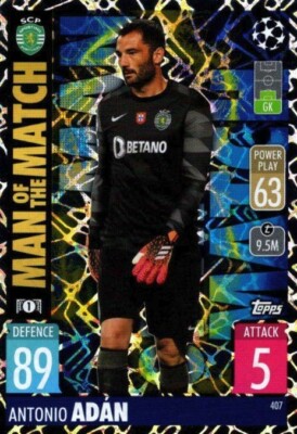 Match Attax Champions League 2021/22 - Adan - Sporting - Man of the Match #407
