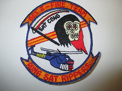 b4646 US Navy Vietnam HAL 3 Seawolves Det II Fire Team Rung Sat Rippers IR25A