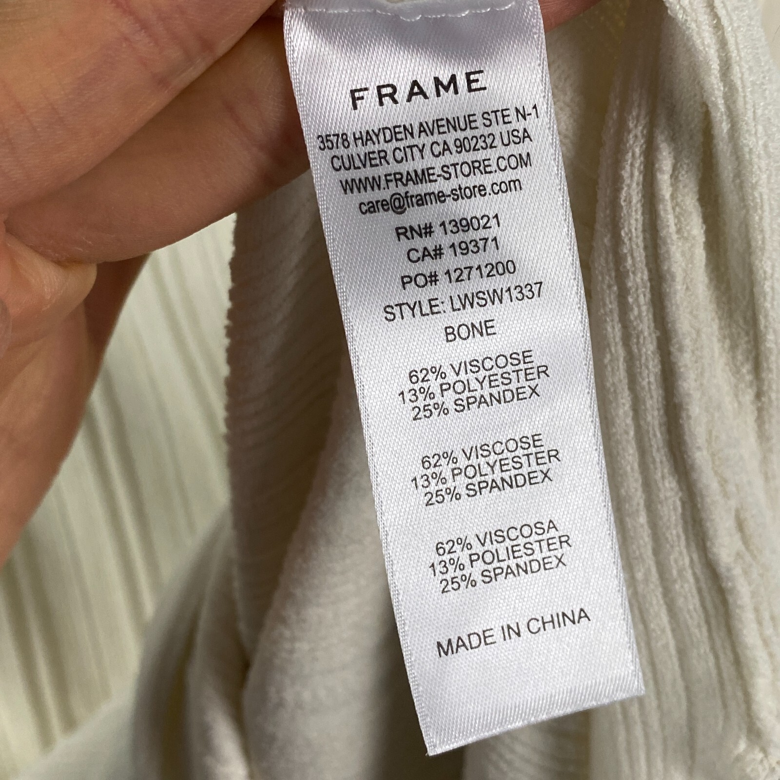 FRAME Twist-Front Rib Knit Midi Dress Size XL Bon… - image 5