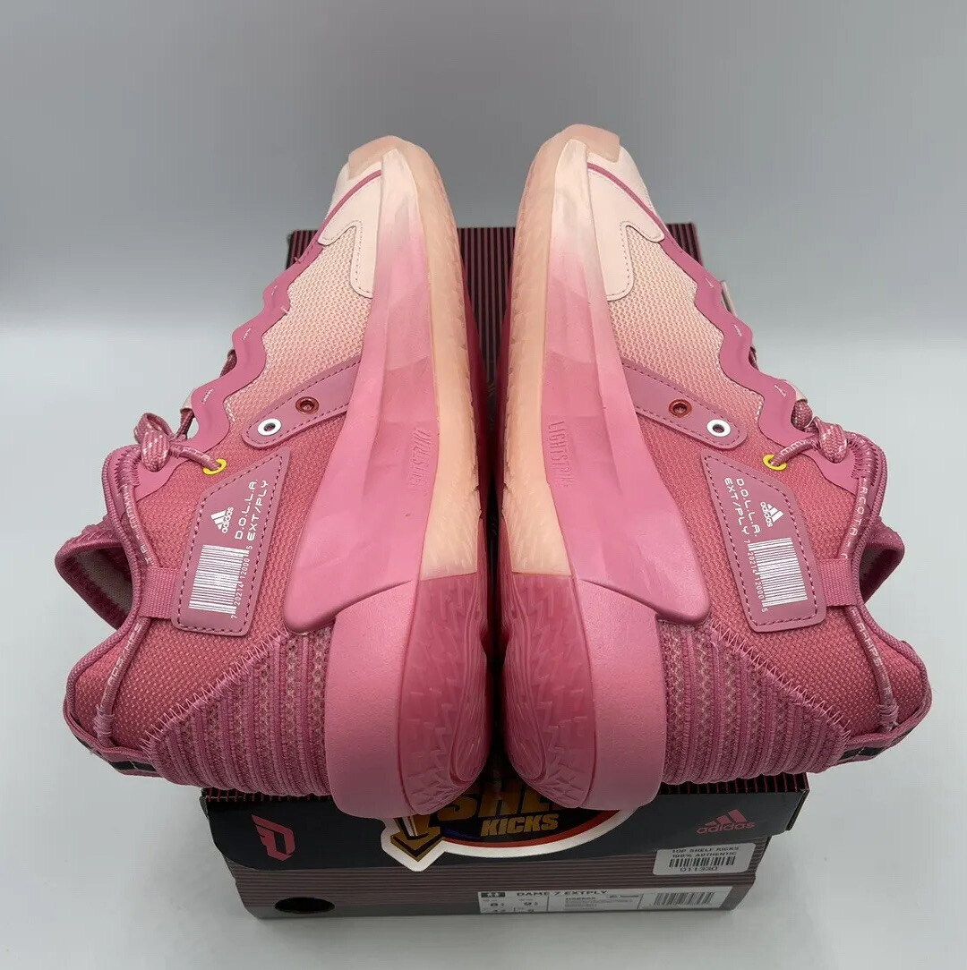 New Adidas Dame 7 EXTPLY D.O.L.L.A. 2021 Size 8.5 Pink Authentic