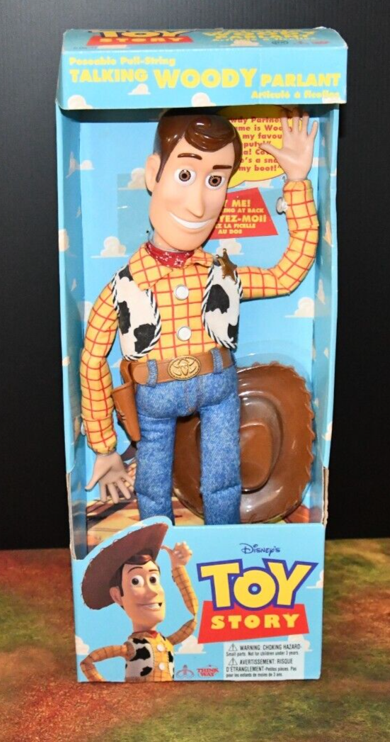 Thinkway Toys Original 1995 Toy Story Pull String Woody Still New