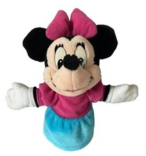 Vtg Mattel Disney Minnie Mouse 10 Plush Blue Pink Hand Puppet Stuffed Toy Arco