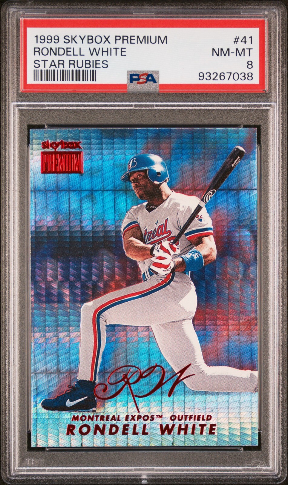 1999 SKYBOX PREMIUM STAR RUBIES #41 RONDELL WHITE PMG PSA 8 NM-MT POP 1 #/50