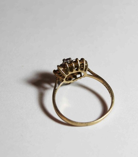Anello vintage a forma di cuore in oro 10 kt THL misura 8 grammi 1,9 - Foto 2 di 4