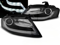 Scheinwerfer Paar Audi A4 B8 08-11 Daylight DRL LED Schwarz