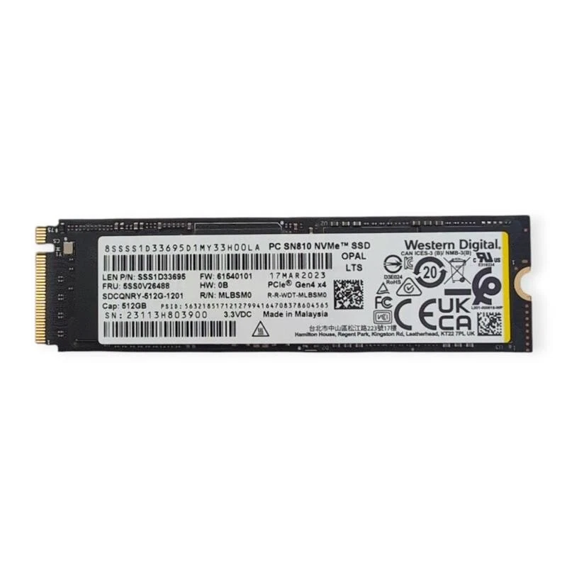 Western Digital PC SN810 NVMe 512gb SSD - SSS1D33695 - LENOVO