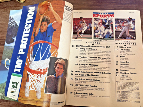 Vtg Inside Sports Magazine Vol Nine May 1987 Baseball Ratings Inside Stuff - Picture 3 of 10