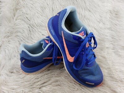 NIKE DUAL FUSION X2 819318-401 Blue Coral Peach Running