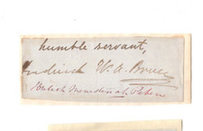 Frederick Bruce (1814-1867) Signed Clip Autographed / British Diplomat