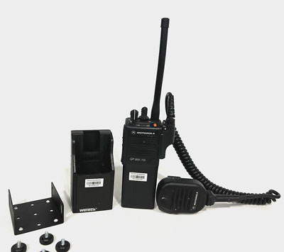 Motorola GP900-11b GP900 FuG-11b BOS Handfunkgerät inkl. Mikrofon + Wetech KFZ
