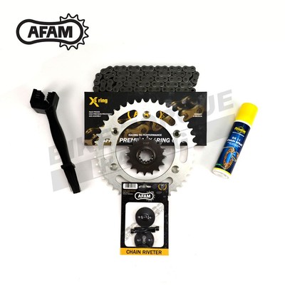 AFAM Recommended X-ring Chain and Sprocket Kit for Triumph 675 Daytona / R 13-17