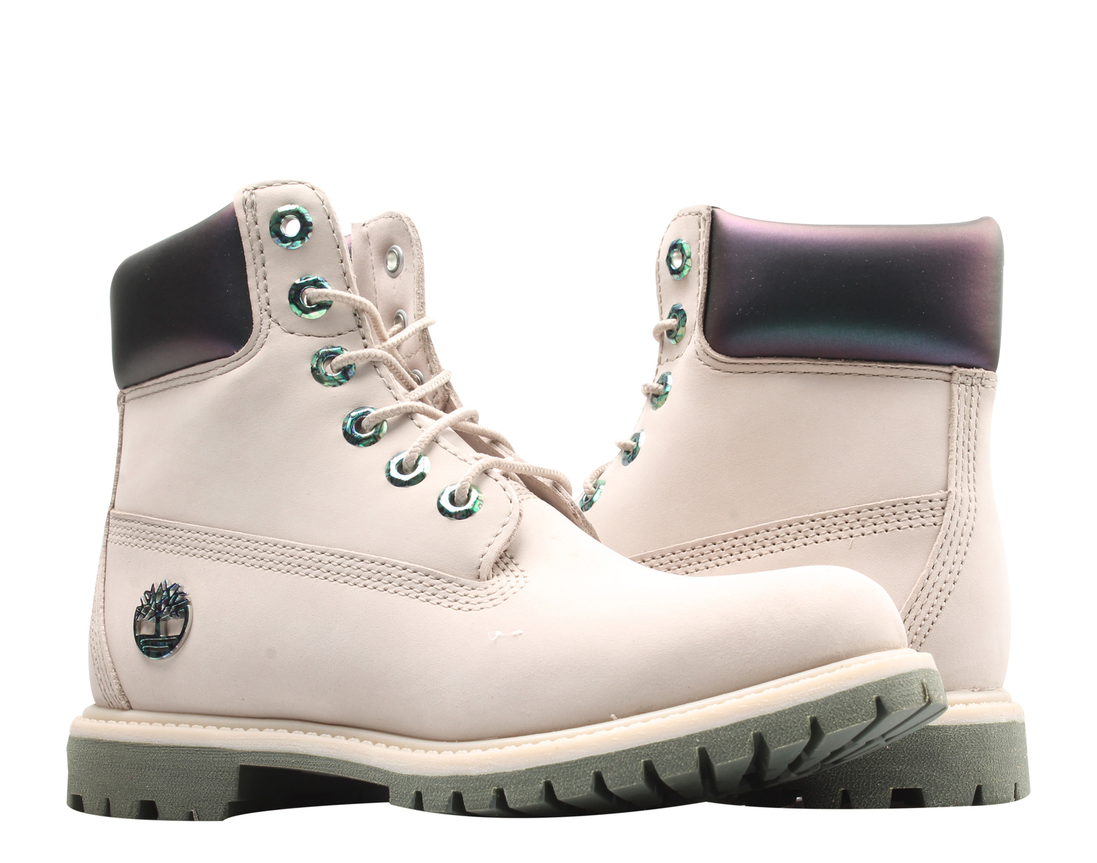 Timberland 6-Inch Premium Waterproof Taupe/Iridescent Women's Boots A22YU - 7