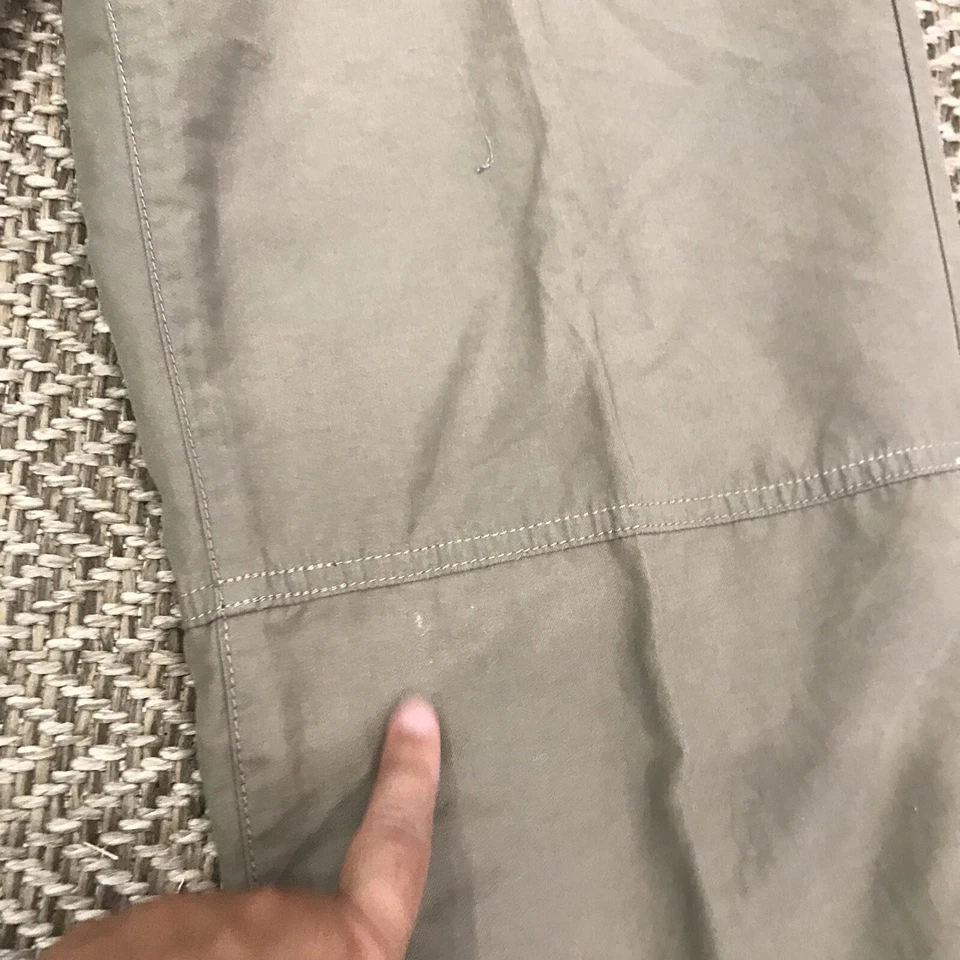 Белые женские туристические брюки Sierra зеленые коричневые хлопчатобумажные нейлоновые размер 10 сделаны в США - Изображение 4 из 4