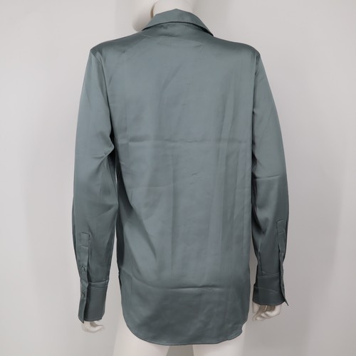 Camicia blusa H&M in raso manica lunga con bottoni - Taglia S - Foto 2 di 7