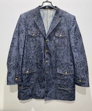 46L Men's Mecca Blazer Hip Hop Italian Design Blue Sport Coat Model 129