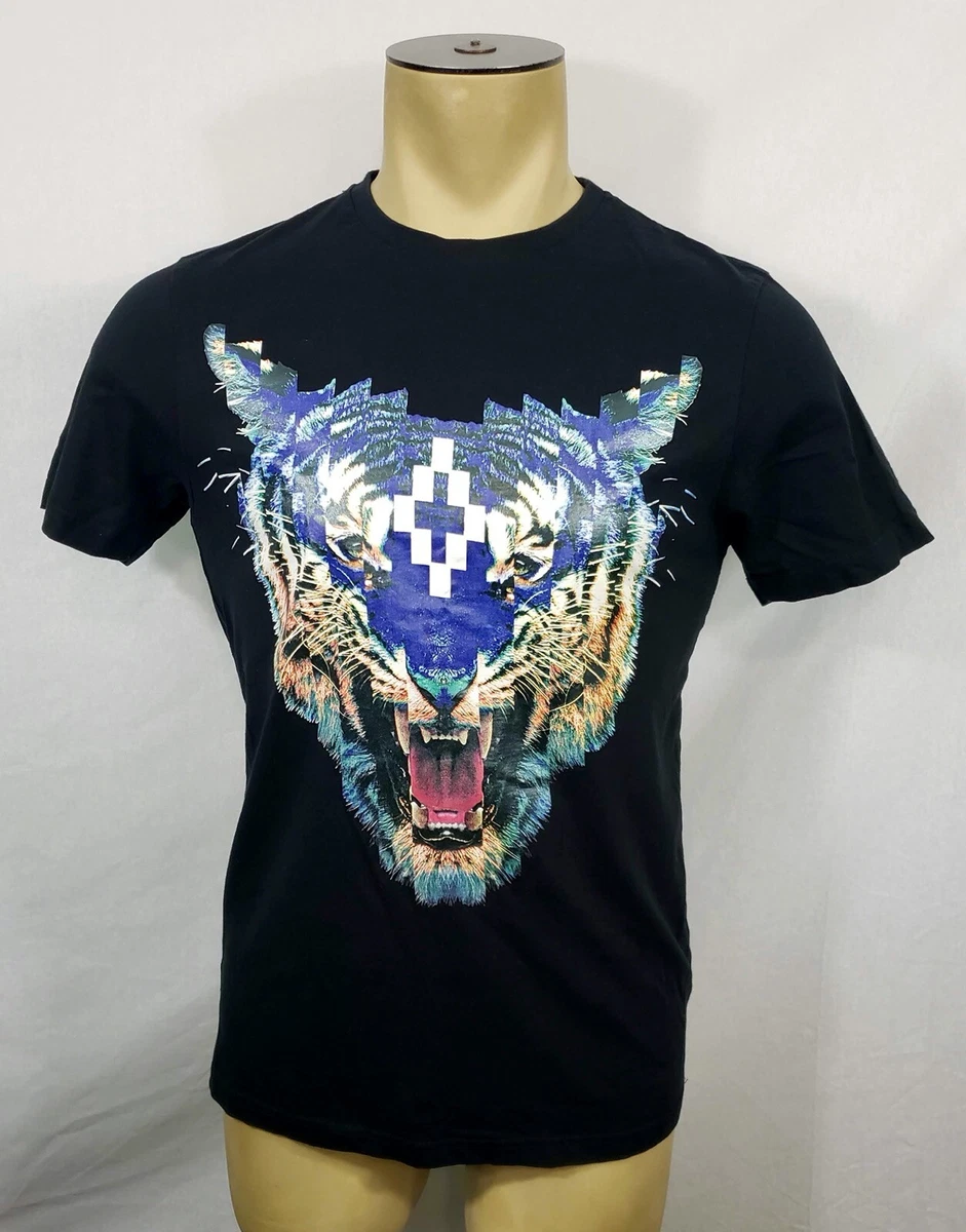 Mens Marcelo Burlon tiger head black t-shirt size Slim Fit | eBay