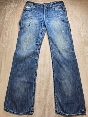 Big Star The Legendary Blue Mens Size 31 Jeans Pioneer Straight Leg  Embroidered