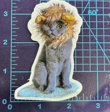 Cat Wigging Out  - Vinyl  Decal Sticker Bomb Punk Feline Halloween Costume Cat