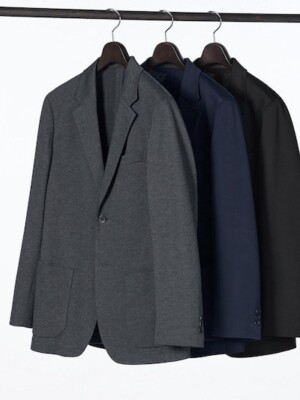 UNIQLO Comfort 2B Jacket Lightweight Gray / Dark Gray / Black