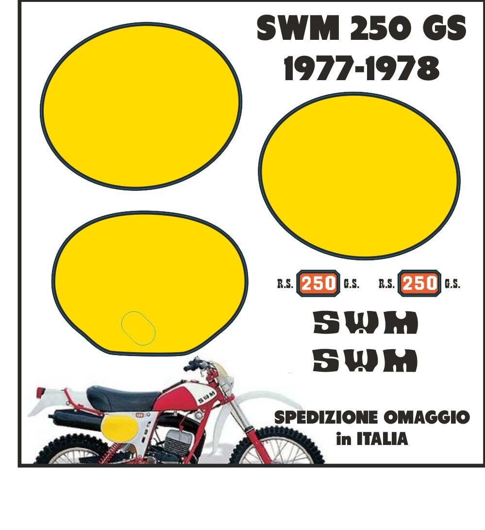 SWM gs 250 1977 1978 kit adesivi