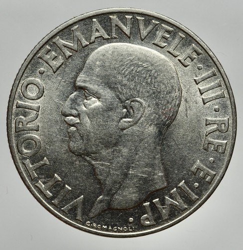 VITTORIO EMANUELE III 1900-1943 -NI/ 1 LIRA 1943 RARA ! - Imagen 2 de 2