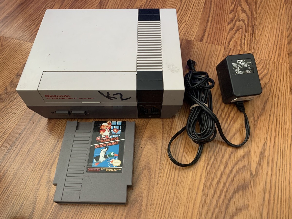 Original Nintendo Entertainment System, Power Adapter And Mario