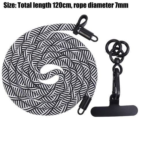 1Pcs Rotatable Clasp Mobile Phone Lanyard 120cm Long Neck Band Cord Chain - Photo 16 sur 16