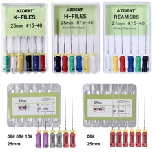 Dental Endodontics Endo Root C-Files H-File K-File Hand Use File 25mm Assorted