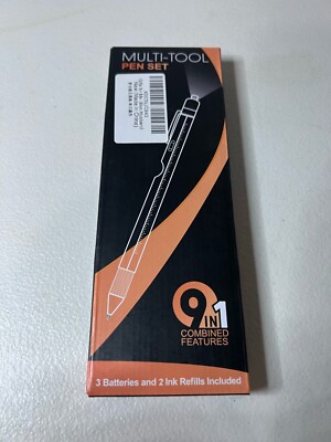 9 in 1 Combined Features Multi-Tool Pen Set Black
