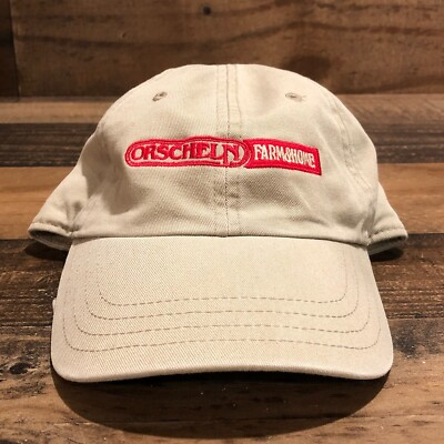 #ad Orscheln Hat Strapback Cap Mens Beige Farm amp; Home Casual Moberly Missouri Dad $22.88