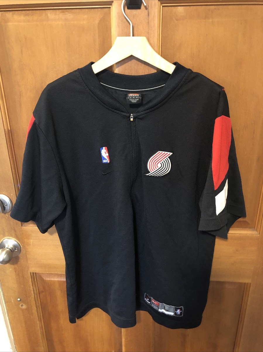 バスケットボール NIKE - Nike Portland Blazers Shooting Shirt WOW* Vintage NIKE PORTLAND BLAZERS Shooting SHIRT Mens XXL