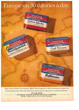 Vintage 1993 Print AdGeneral Foods International Coffees Europe on 30 Calories  
