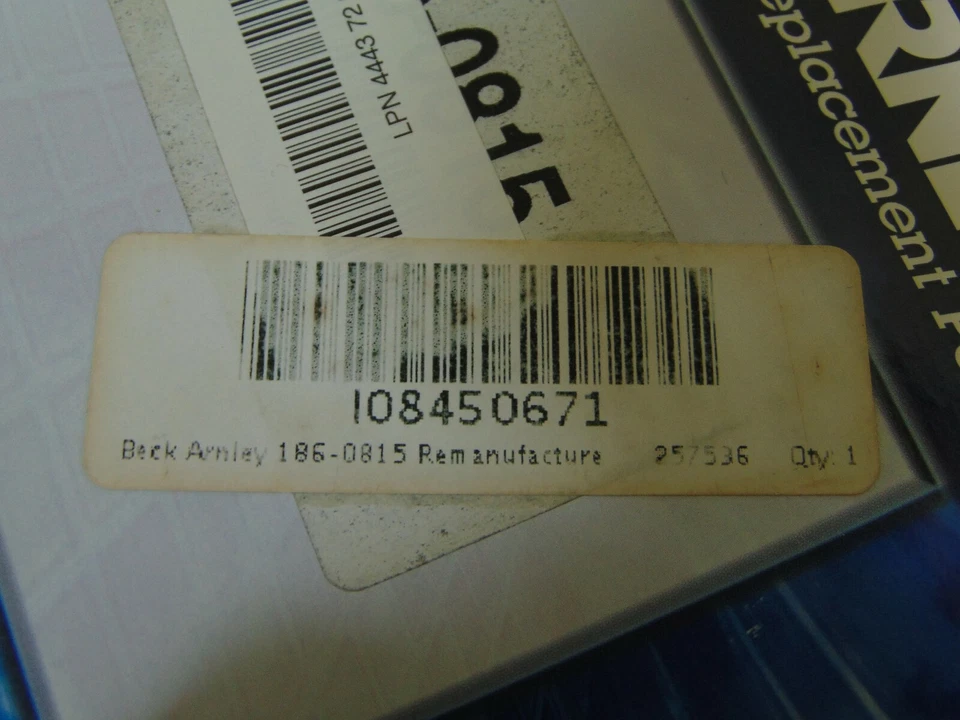 Beck Arnley NEW OEM Remanufactured Alternator Mercedes 450SEL Saab 900 186-0815 - Image 2 of 4