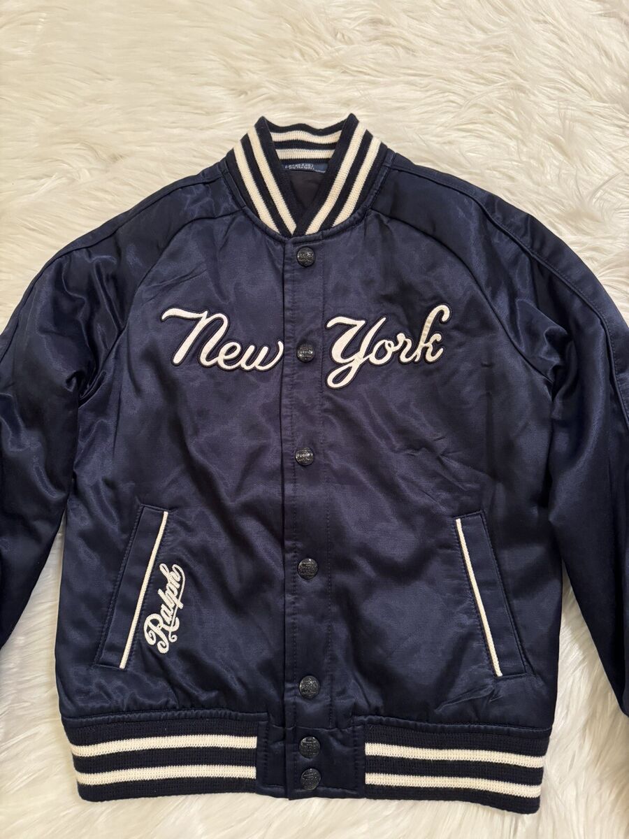 Polo Ralph Lauren New York Yankees Satin Varsity Jacket MLB Polo Ralph Lauren New York Yankees Satin Varsity Jacket MLB