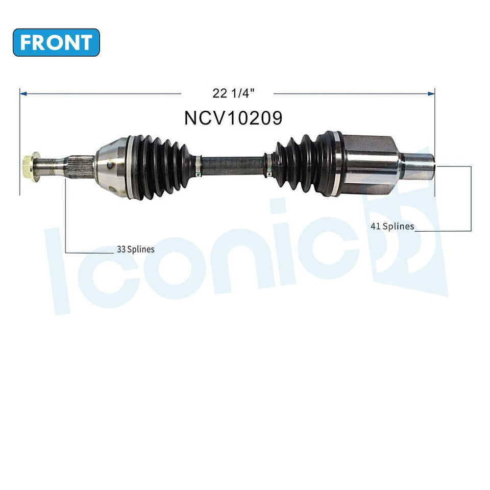 Front CV Axle Shafts for 1998-2011 Cadillac Seville Deville Buick Lucerne 4.6L Foto 2 de 4