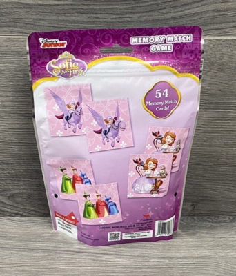 Sofia The First Memory Match Game Disney Princess Resealable Bag