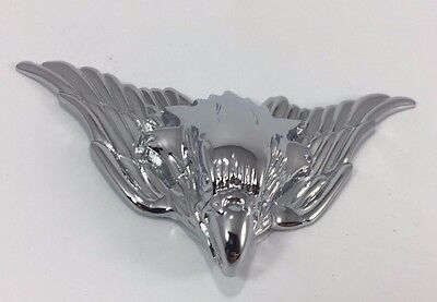 Hotrod Car Truck Hood Ornament Sm Show Chrome Aluminum War Eagle Metal Emblem