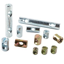 M4 M5 M6 8 Barrel Nut Cross Dowel Centre Thread Furniture Cot Bed Connection Nut